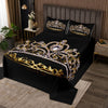 Erosebridal Gold Crown Bedspread Queen Size Diamonds Coverlet Set for Lady Boys Teens,Luxurious Bedding Set Gorgeous Crown Quilt Set Soft Cozy Luxury Bedroom Decor Black