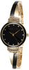 Anne Klein Women's Japanese Quartz Dress Watch with Metal Strap, Black, 8 (Model: AK/2716BKST)