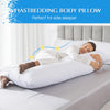 WhatsBedding Full Body Pillows for Adults - Long Body Pillow Insert for Sleeping - Soft Large Bed Pillows for Side Sleeper - Breathable &Machine Washble - 20x54 Inches, White