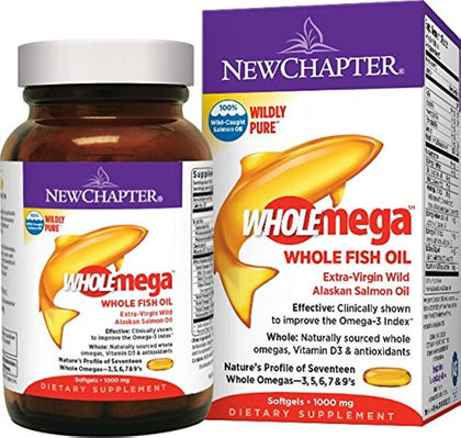 New Chapter Wholemega - Whole Fish Oil with Omegas and Vitamin D3 - 60 ct