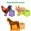 Skillmatics Step by Step Puzzle - 40 Piece Farm Animal Jigsaw & Toddler Puzzles for Stage-Based Learning, Educational Montessori Toy Boy & Girl, Gifts for Kids Ages 3 and Up