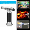 Sondiko Butane Torch S400, Refillable Kitchen Lighter, Fit All Butane Tanks Blow Torch with Safety Lock and Adjustable Flame for Desserts, Creme Brulee, and Baking-Butane Gas Is Not Included