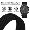 WOCCI 22mm Adjustable Nylon Watch Band, Quick Release Sport Loop Strap (Black)