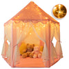 Rettebovon Princess Castle Tents Kids' Fairy Play Tents Girls Toys Hexagon Playhouse with Star Lights Toys for Children Indoor or Outdoor Game Girls Gift