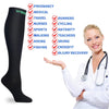 Double Couple 7 Pairs Copper Compression Socks for Men Women 20-30 mmHg Knee High Stockings