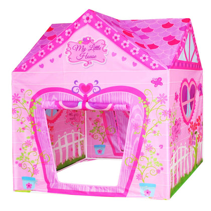 POCO DIVO Floral Princess Castle Girls Pink Palace Play Tent Kids Pretend Fairy Playhouse