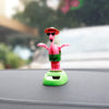 YGMONER Flapping Wings Flamingo Solar Powered Hawaii Style Shaking Ornaments Car Dashboard Dancer Bobble Head (Flamingo A)