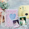 CCINEE 2Pcs Kpop Photocard Holder Book, Mini Kpop Photo Album with Crystal Pendant and Cute Stickers Love Heart Hollow Kpop Photocard Binder Id Holder 40 Pockets Collect Book Kpop (Bear & Cat)