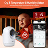 aubor 2K Baby Monitor with Camera and Audio,Smart Baby Monitor with Night Vision,Cry & Motion,Temp & Humidity Sensor,2-Way Audio,WiFi Baby Monitor with Smartphone APP-White