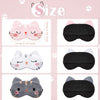 Cute Eye Mask for Sleeping 3 Pieces Cartoon Dog Face Eye Cover Funny Animal Cat Sleeping Mask Soft Lightweight Night Sleep Eye Masks Kitty Eye Mask Blindfolds for Women Men Kids (Cat)