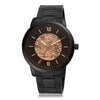 Fossil Men's Neutra Automatic Stainless Steel Three-Hand Skeleton Watch, Color: Black (Model: ME3183)