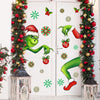 Christmas Door Sticker Decorations Winter Christmas Door Clings Removable Seasonal Glass Door Stickers with Snowflake Decals for Window Door Refrigerator Christmas