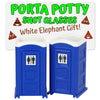 Porta Potty Shot Glasses, Top Choice for Your #2 Humor, Funny Shot Glasses, Gag Gift for Men, White Elephant Gifts, Secret Santa, and Shot Glass Collectors