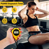 Stopwatch Sport Timer, 2 Pack Large Display Digital Stopwatch Timer with Date Time, No Alarm Silent Easy to Set Stopwatches for Sports, Coaches, Kids, Swimming and Running (Yellow)