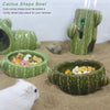 Zhilishu Hamster Food Bowl, 2 Packs Cactus Food & Water Bowls Ceramic Feeding Drinking Bowl Food Dish for Small Animals Gerbil Dwarf Hamster Rat Mice Guinea Pig(Green+Dark Green)