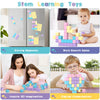 SYSKENI Magnetic Building Blocks Toys for Toddler Girls Boys Age 2-4 3-5 4-8 Macaron Magnetic Blocks Stem Sensory Toys,Preschool Learning Activities Birthday for 3 4 5 6 Year Old Boys Girls