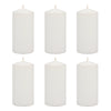 Stonebriar Tall 3x6 Inch Unscented Pillar Candles,White, 6 count