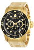 Invicta Men's 0072 Pro Diver Collection Chronograph 18k Gold-Plated Watch