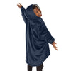 The Comfy JR | The Original Oversized Microfiber & Sherpa Wearable Blanket for Kids, Seen On Shark Tank, One Size Fits All (Blue)