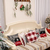 GEEORY Christmas Pillow Covers 18 x 18 Inch Set of 4, Xmas Trees Merry & Bright Happy Holidays Joy Throw Pillowcases Farmhouse Cushion Cases Decorative Party Decoration for Home Sofa G418-18