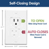 6-Pack Self Closing Outlet Covers - White, Easy to Install Baby Proof Outlet Covers with 12 Clear Outlet Plug Covers for Child Electrical Safety - Baby Proofing Electrical Outlets Made Easy by Wittle