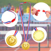 30 Pieces 2.36 Inch Plastic Gold Olympic Medals for Awards Sports Medal for Kids Adults Soccer Medal Football Medals for Awards Gymnastics Winner Award Medals Competition Birthday Party Favors