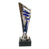 Express Medals Trophy Cup - Silver Blue Star Trophy with Marble Base for Sport Tournaments, Competitions, Recognition or Award, 9 Inches Tall x 3 Inches Wide at The top.