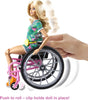 Barbie Fashionistas Doll #165 with Wheelchair and Ramp, Wavy Blonde Hair and Tropical-Print Outfit with Accessories