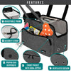 PetAmi Small Dog Purse Carrier, Soft-Sided Pet Carrier Bag with Pockets, Portable Medium Dog Puppy Large Cat Travel Handbag Tote, Airline Approved Breathable Mesh, Poop Dispenser Sherpa Bed, Dark Gray