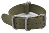 ArtStyle Watch Band with Colorful Nylon Material Strap and Heavy Duty Brushed Buckle (ArmyGreen, 18mm)