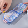 Zuihug 1Pack Travel Pill Organizer - 10 Compartments Pill Case, Compact and Portable Pill Box, Perfect for On-The-Go Storage, Pill Holder for Purse Blue