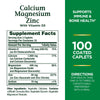 Nature's Bounty Calcium Magnesium & Zinc Caplets, Immune & Supporting Bone Health, 100 Count