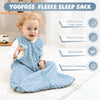 Yoofoss Fleece Baby Sleep Sack 6-12 Months with Plush Dots, 2 Pack TOG 1.5 Baby Wearable Blanket with 2-Way Zipper, Cotton Toddler Sleep Sack Fleece