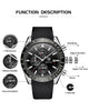 BY BENYAR Watch for Men Analog Quartz Chronograph Waterproof Luminous Designer Mens Wrist Watches Business Work Sport Casual Dress Watch with Silicone Strap Elegant Unique Gifts for Men