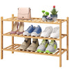 viewcare 3-Tier Free Standing Shoe Racks, Bamboo Wood Shoe Rack for Entryway & Closet, Beautiful | Natural | Functional | Sturdy Shoe Rack