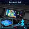 6.9 Inch Wireless Single Din Touchscreen Stereo Apple Carplay Car Radio Android Auto Car Audio Receive with Bluetooth 5.1,Mirror Link,Rear View Camera/SWC/FM/AM/EQ