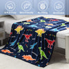 Dinosaur Gifts Toys for Boys Girls - Glow in The Dark Dino Blanket Best Christmas Birthday Valentine's Day Easter Presents for Kids Age 1 2 3 4 5 6 7 8 9 10 Year Old Child Teen Soft Throw 50