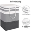 StorageRight Large Collapsible Laundry Basket Hamper with Easy Carry Handles?Freestanding Clothes Hampers for Laundry, Bedroom, Dorm, Towels, Toys, 75L, Gradient Grey