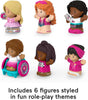 Fisher-Price Little People Barbie Toddler Toys Figure 6 Pack for Preschool Pretend Play Ages 18+ Months