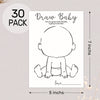 Baby Shower Game, 30 Draw Baby Game Cards, Gender Reveal Party Baby Shower Games Activities Supplies 5