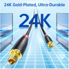 Optical Audio Cable - [24K Gold-Plated, Ultra-Durable] Syncwire Toslink Cable Fiber Optic Male to Male Cord for Home Theater, Sound Bar, TV, PS4, Xbox, Playstation & More - 6ft