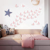 SAOROPEB 3D Butterfly Wall Decor, 72Pcs 3 Sizes 3 Styles, Removable Stickers Wall Decor Room Mural for Party Cake Decoration Metallic Fridge Sticker Kids Bedroom Nursery Classroom Wedding Decor DIY