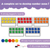 Torlam Magnetic Ten-Frame Set - Math Manipulative for Elementary - 5 Ten Frames & 55 Magnetic Math Counters for Kids, Math Games for Kindergarten (Upgraded Version for Hand-held & 2 Black Pens)