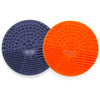 RE-NU Makeup Brush Cleaning Pad | Silicone Cosmetic Cleaning Mat with Suction Cup Design | Gently Remove Dirt, Oil, and Residue Wet or Dry (Orange/Purple)