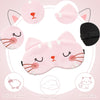 Cute Eye Mask for Sleeping 3 Pieces Cartoon Dog Face Eye Cover Funny Animal Cat Sleeping Mask Soft Lightweight Night Sleep Eye Masks Kitty Eye Mask Blindfolds for Women Men Kids (Cat)