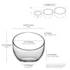 WGVI Clear Slant Cut Bowl Glass Vase, Glass Terrarium, Candy Dish, Glassware, Slant Open: 7