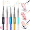 Beetles Gel Polish Nail Art Liner Brushes 5Pcs Painting Art Design Pen Set Diamond Application Rhinestone Handle Dotting Drawing Sizes 5 7 9 11 20mm Nail Art Design Christmas Gift for Women