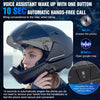 FEYA Motorcycle Helmet Speakers High Battery Life Helmet Headphone IPX6 Automatic Answer/Call Music Control/Intelligent Noise/Wake up Siri, 2 Different Types of Mic?Compatible with All Helmets?