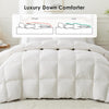 Homemate Goose Feather Down Comforters Duvet Inserts Queen Size - White Duvet Comforter Insert for All Seasons, Oversized Down Comforter with Fluffy 45oz Down Filled Queen 90 x 90 Inch