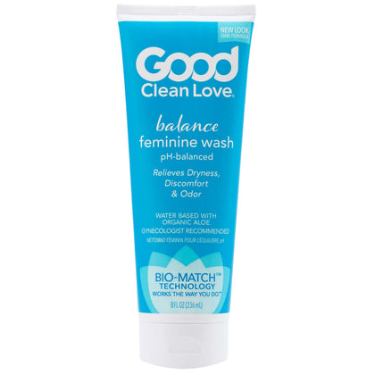 Good Clean Love Balance Moisturizing Wash, pH-Balanced Vaginal Soap for Women with Natural Ingredients, Gentle Cleansing Feminine Hygiene Product, Relieves Dryness & Reduces Odor, 8 Oz